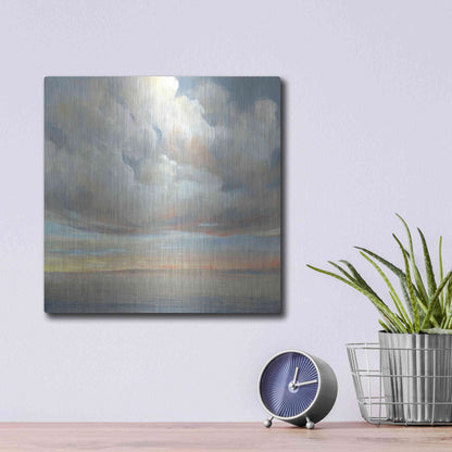 Luxe Metal Art 'Passing Storm I' by Tim O'Toole, Metal Wall Art,12x12