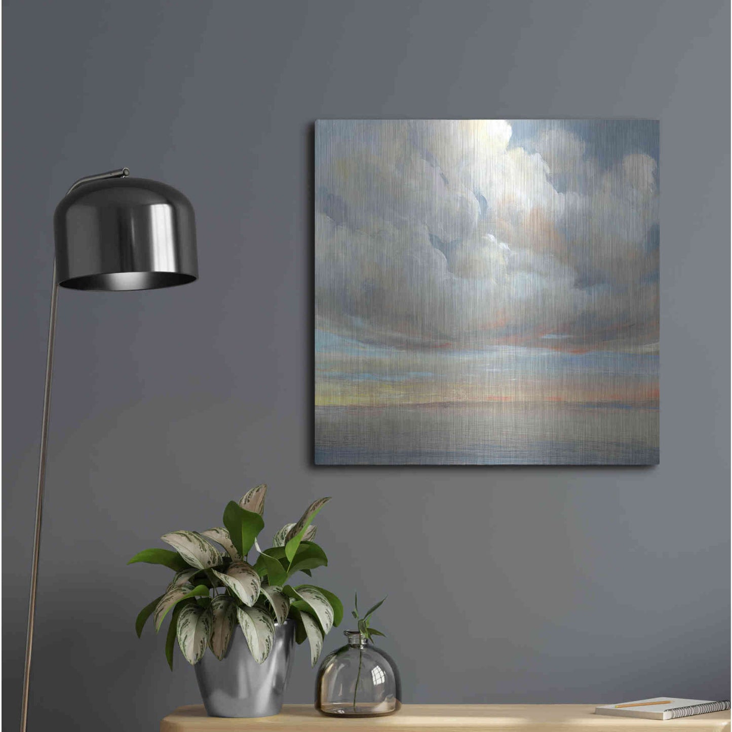 Luxe Metal Art 'Passing Storm I' by Tim O'Toole, Metal Wall Art,24x24