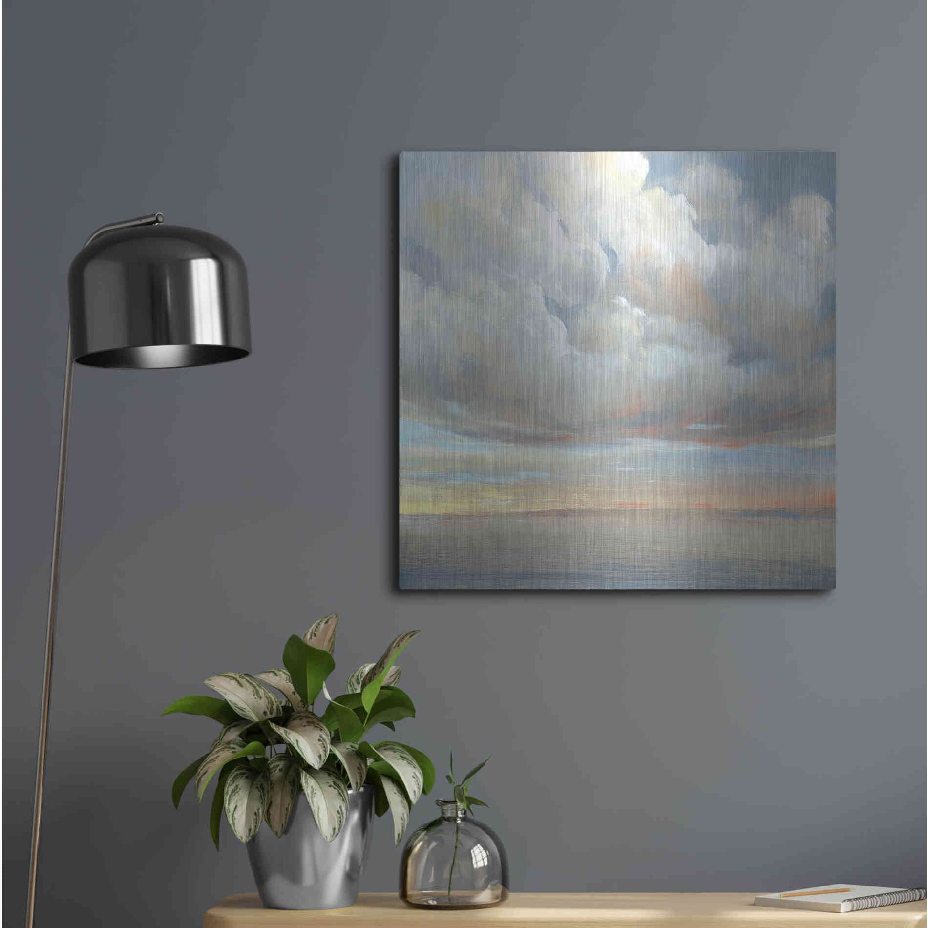 Luxe Metal Art 'Passing Storm I' by Tim O'Toole, Metal Wall Art,24x24