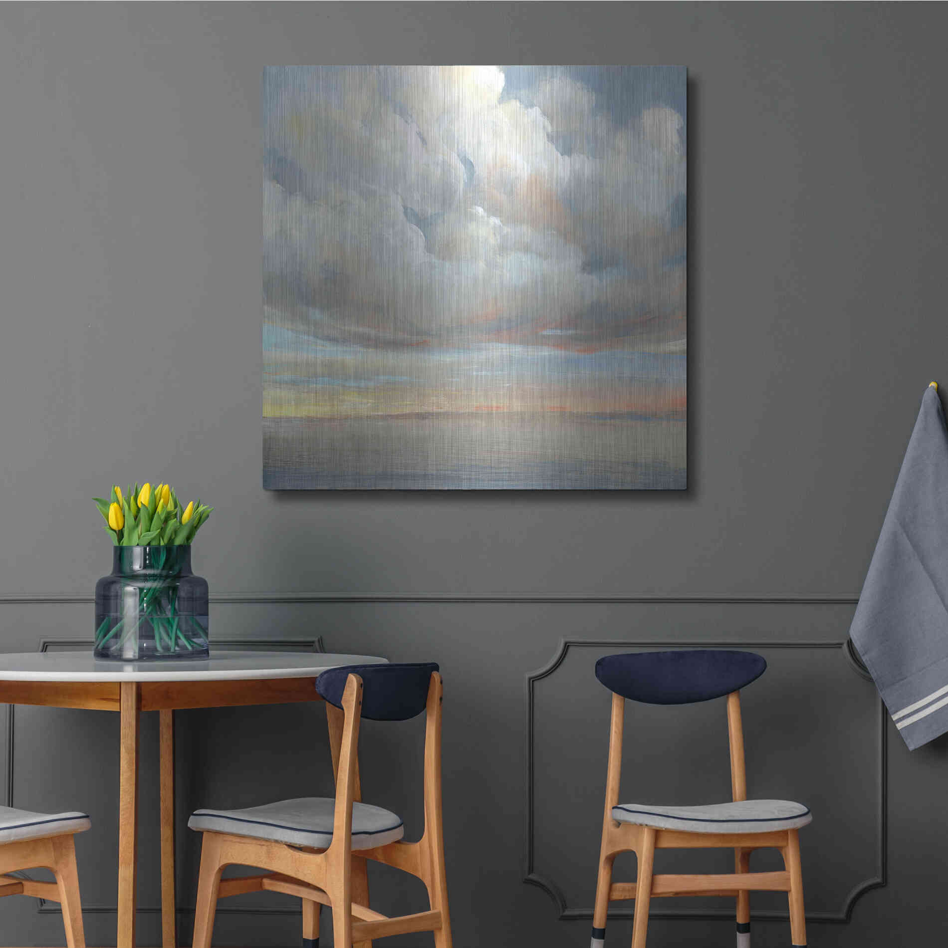 Luxe Metal Art 'Passing Storm I' by Tim O'Toole, Metal Wall Art,36x36