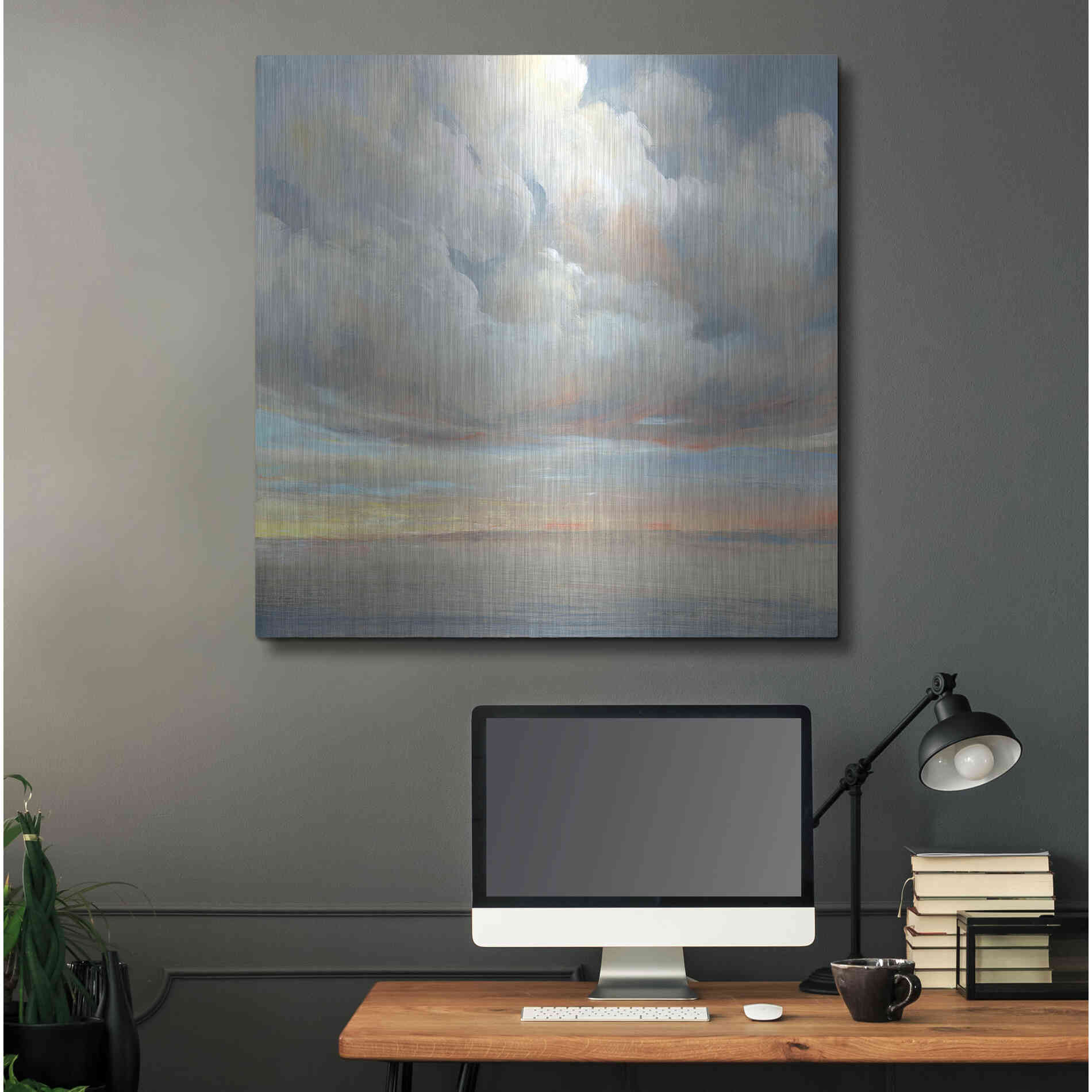 Luxe Metal Art 'Passing Storm I' by Tim O'Toole, Metal Wall Art,36x36