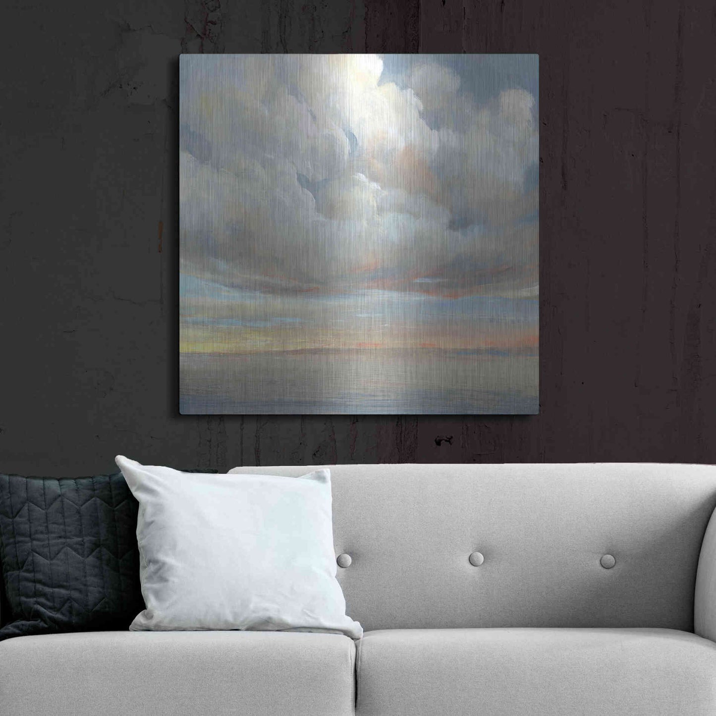 Luxe Metal Art 'Passing Storm I' by Tim O'Toole, Metal Wall Art,36x36