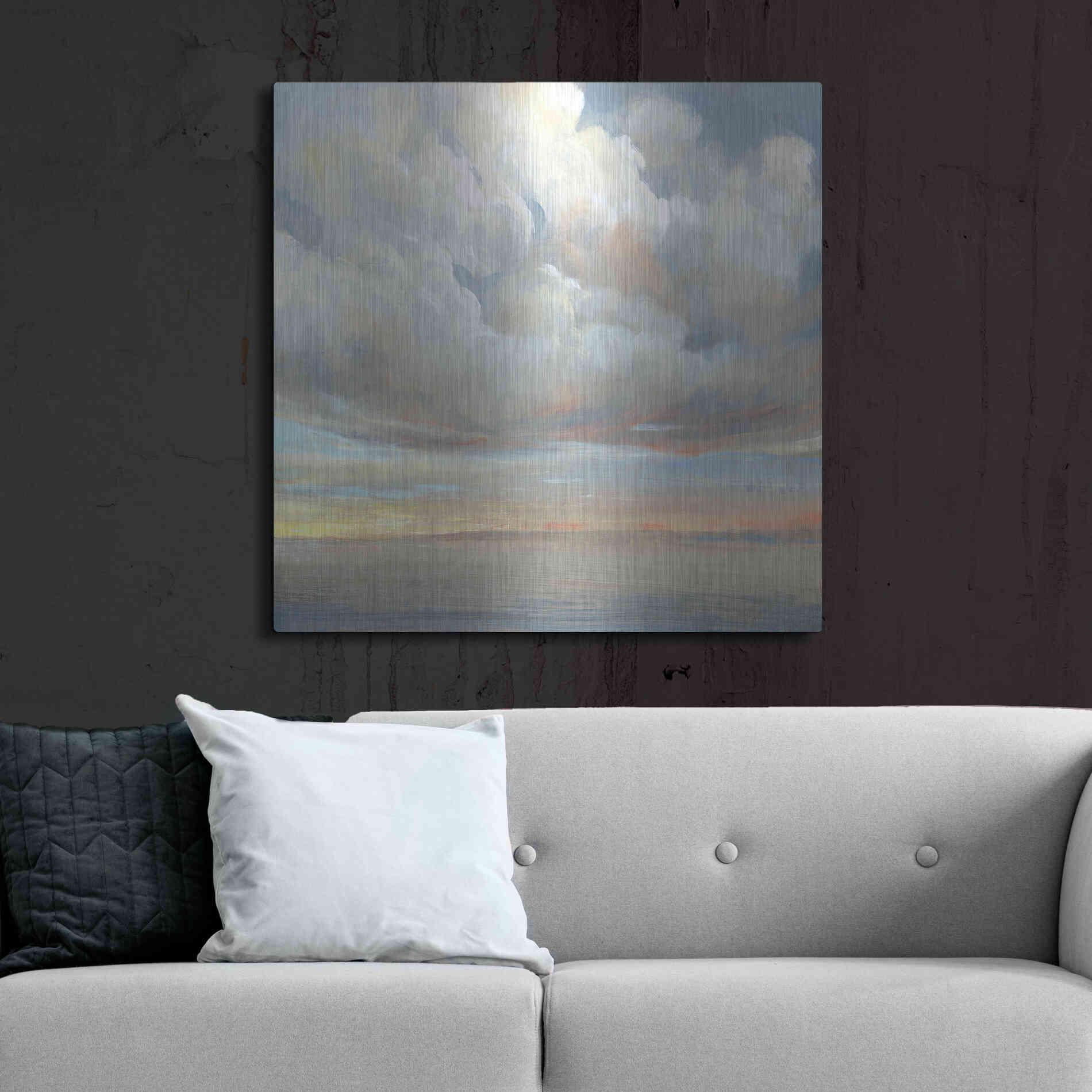 Luxe Metal Art 'Passing Storm I' by Tim O'Toole, Metal Wall Art,36x36