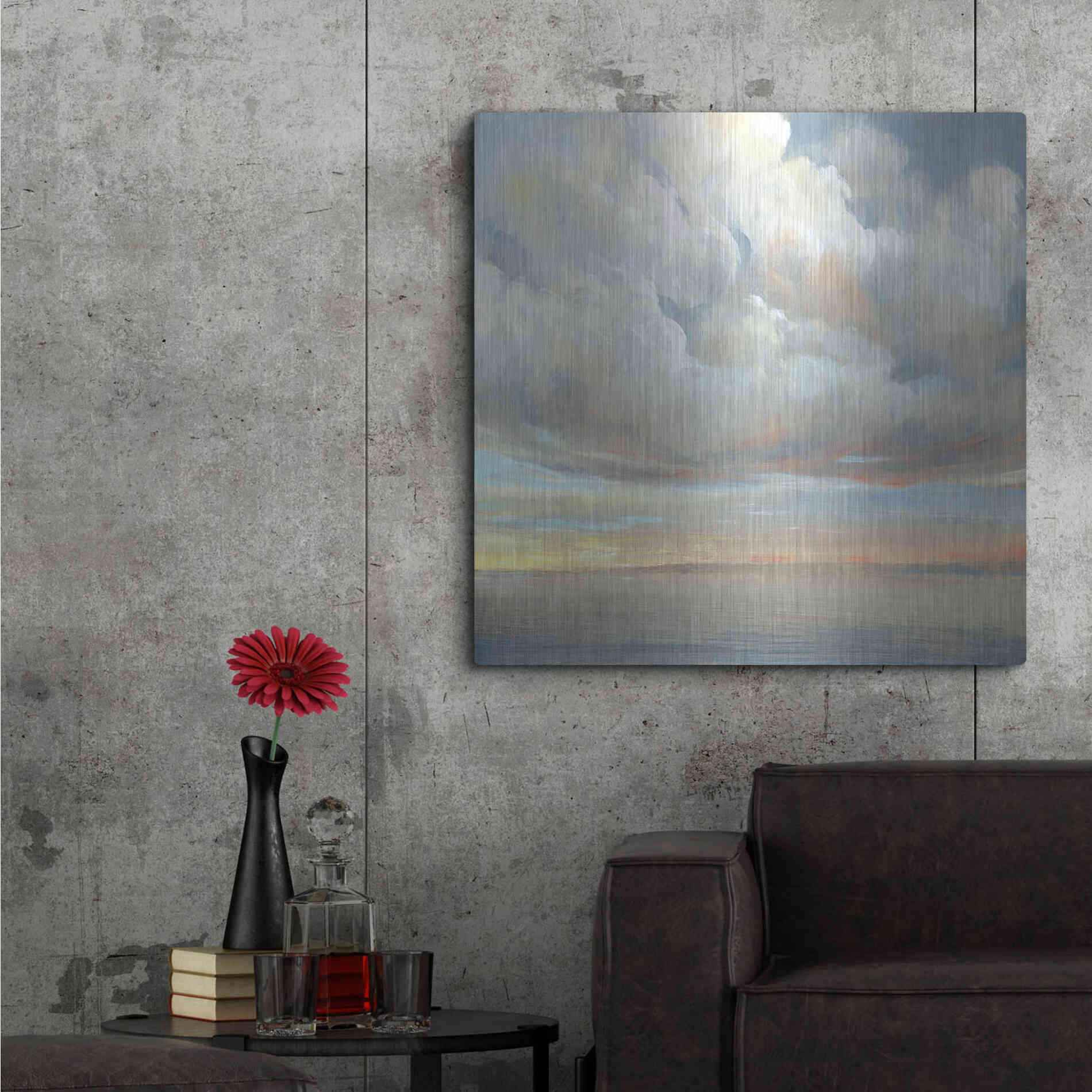 Luxe Metal Art 'Passing Storm I' by Tim O'Toole, Metal Wall Art,36x36