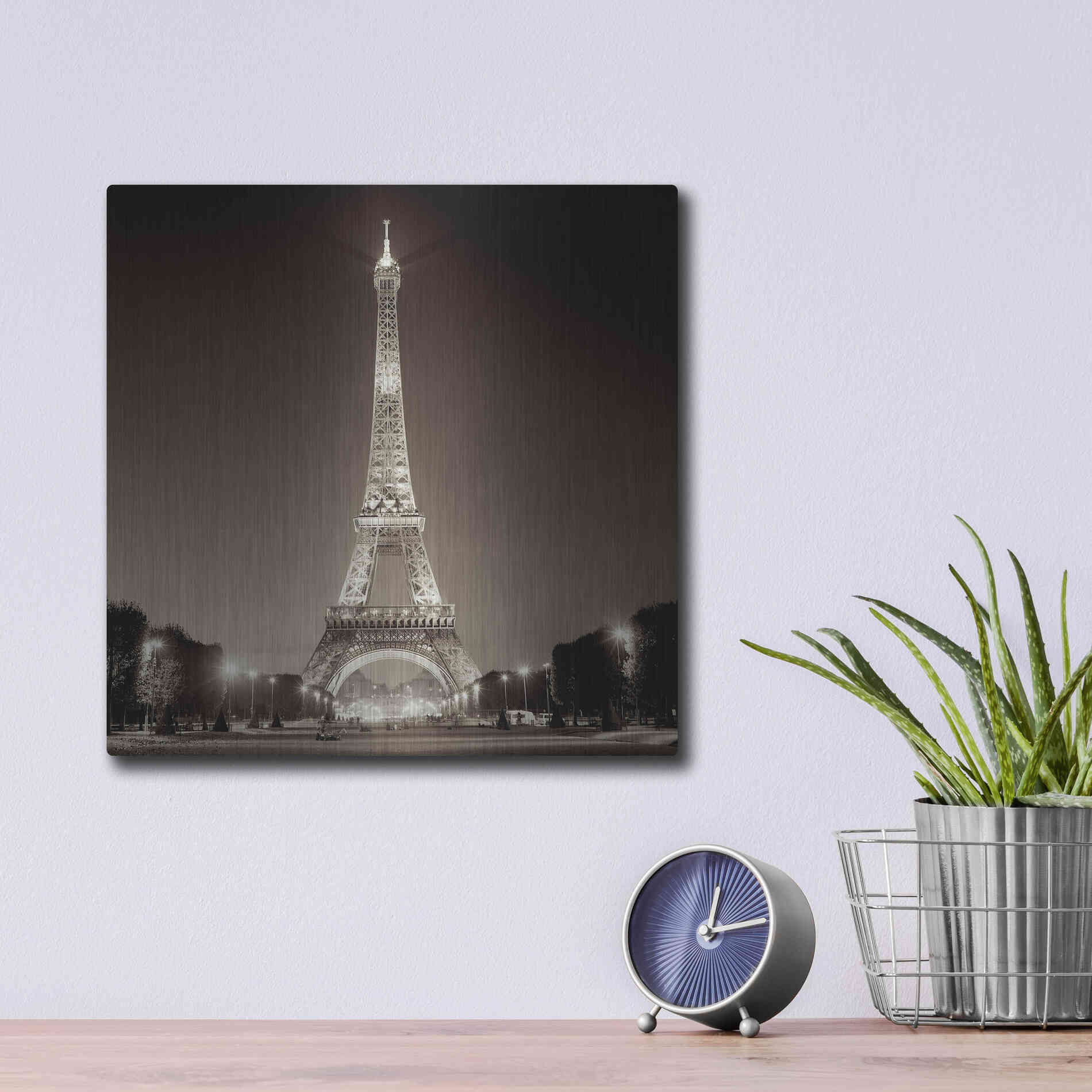 Luxe Metal Art 'Tour Eiffel 1' by Alan Blaustein Metal Wall Art,12x12