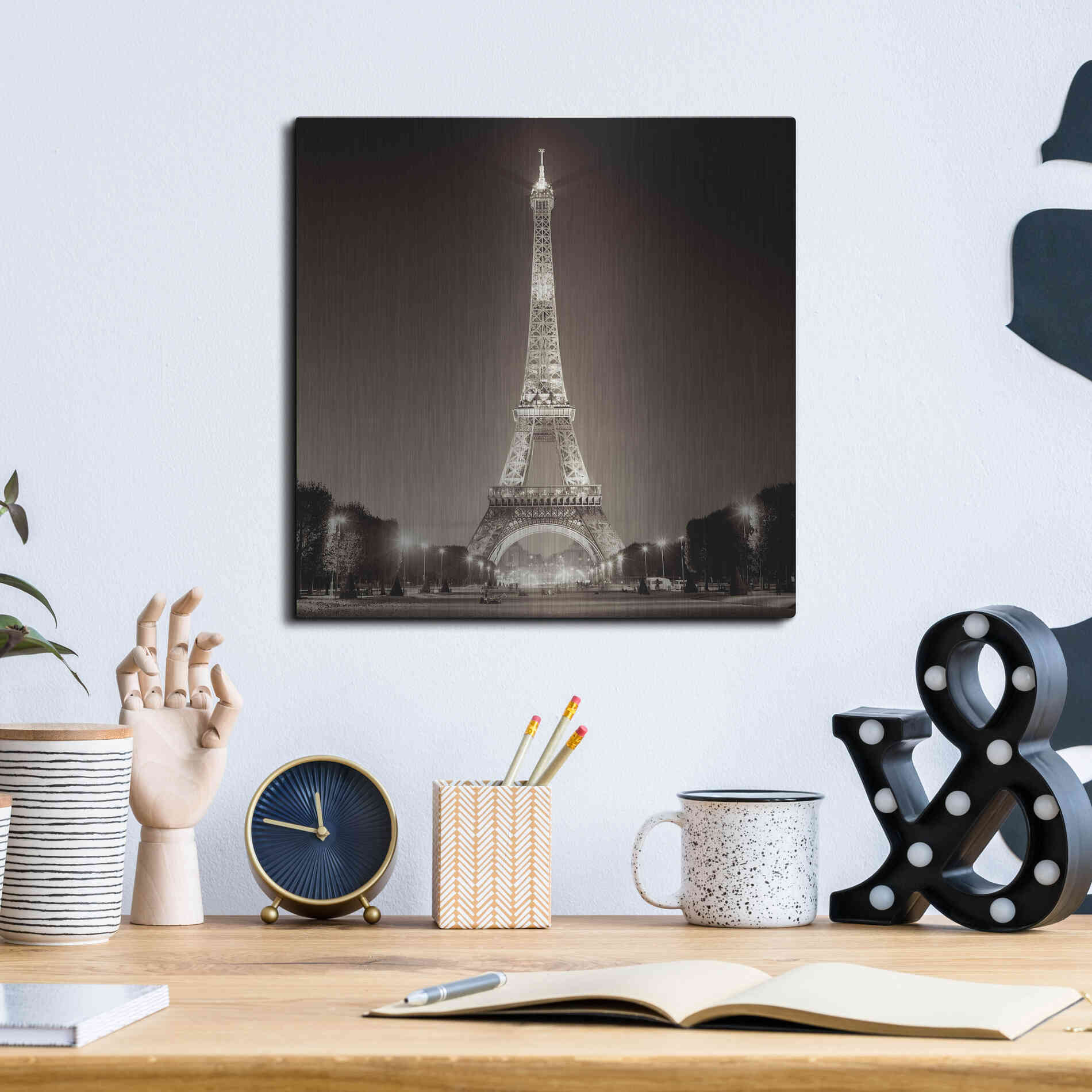 Luxe Metal Art 'Tour Eiffel 1' by Alan Blaustein Metal Wall Art,12x12