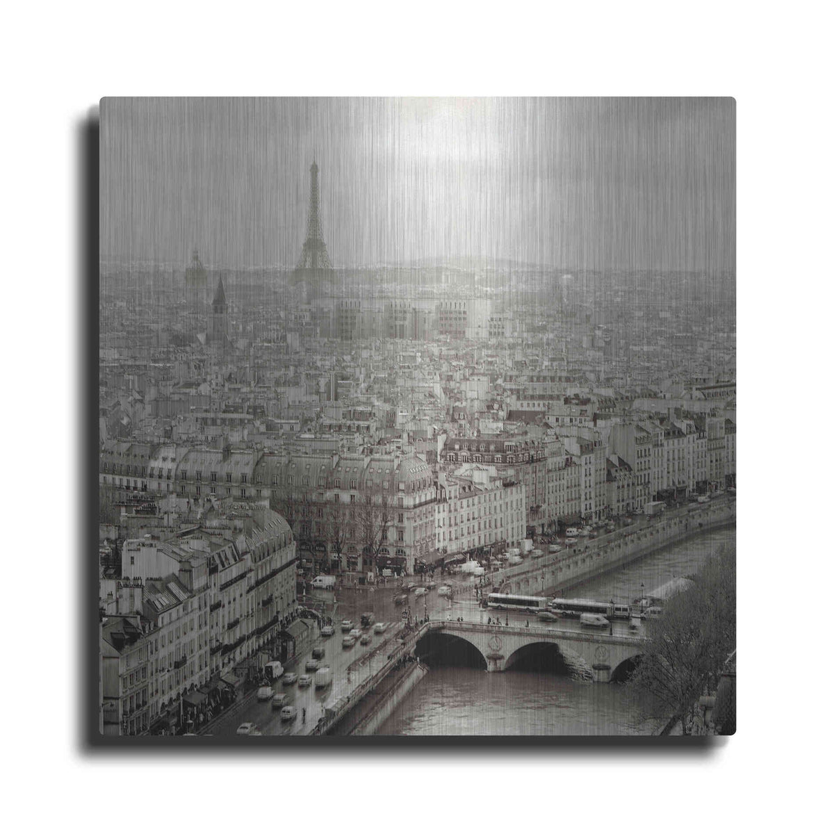 Luxe Metal Art 'Above Paris 25' by Alan Blaustein Metal Wall Art