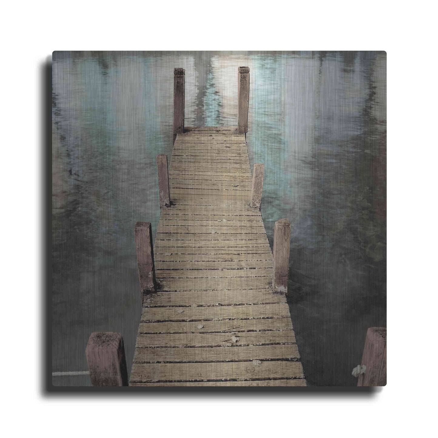 Luxe Metal Art 'Annecy Pier' by Alan Blaustein Metal Wall Art