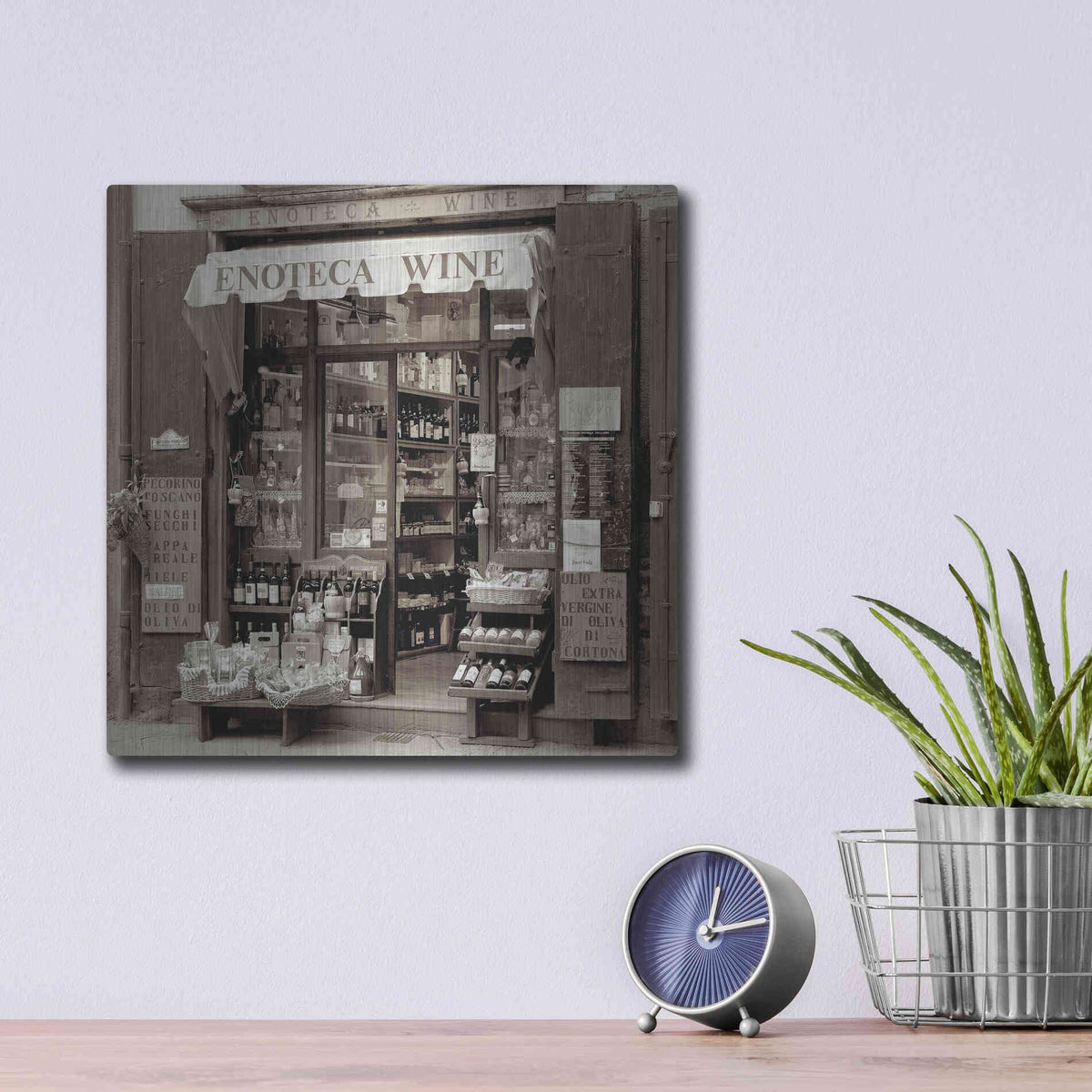 Luxe Metal Art 'Marketplace 33' by Alan Blaustein Metal Wall Art,12x12