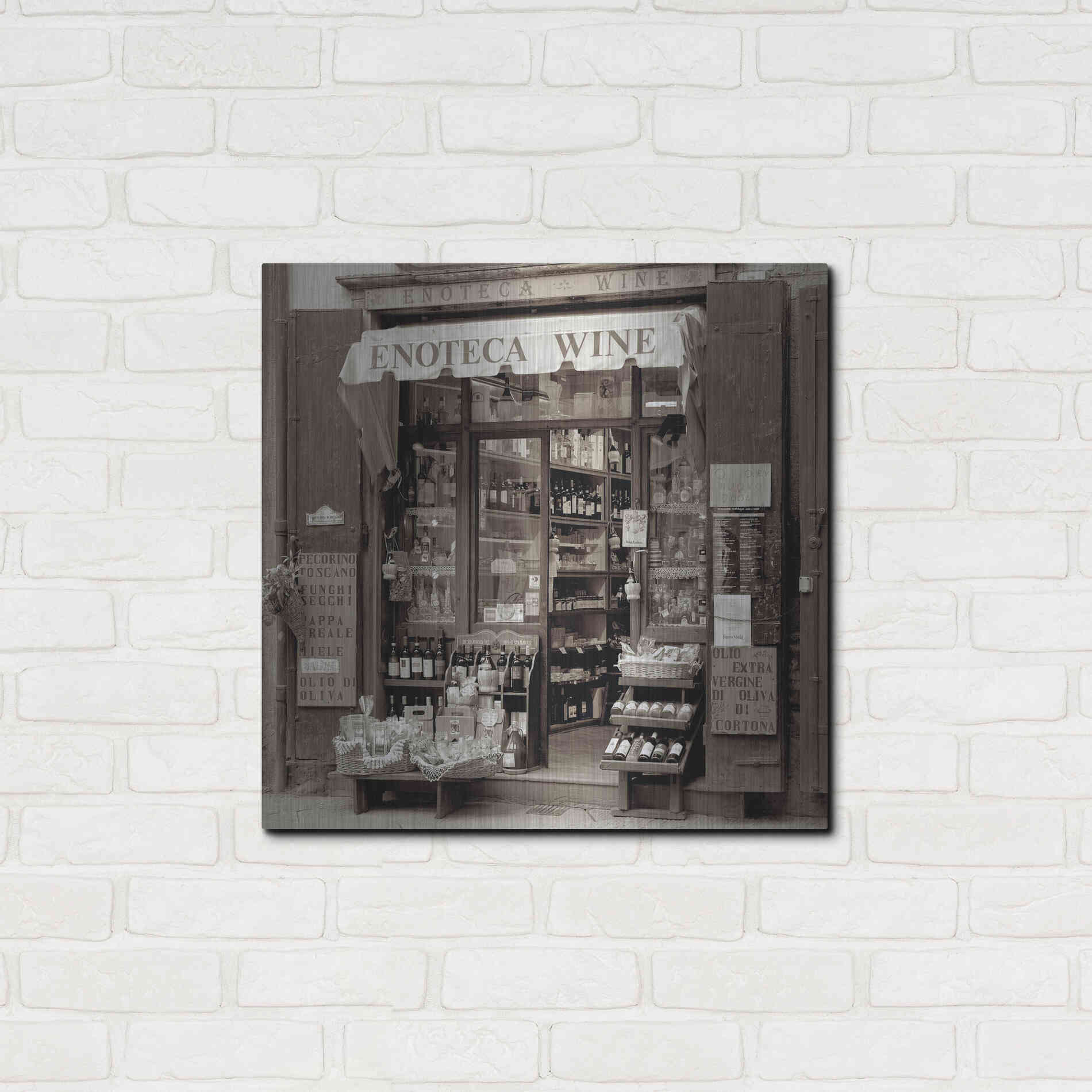 Luxe Metal Art 'Marketplace 33' by Alan Blaustein Metal Wall Art,24x24