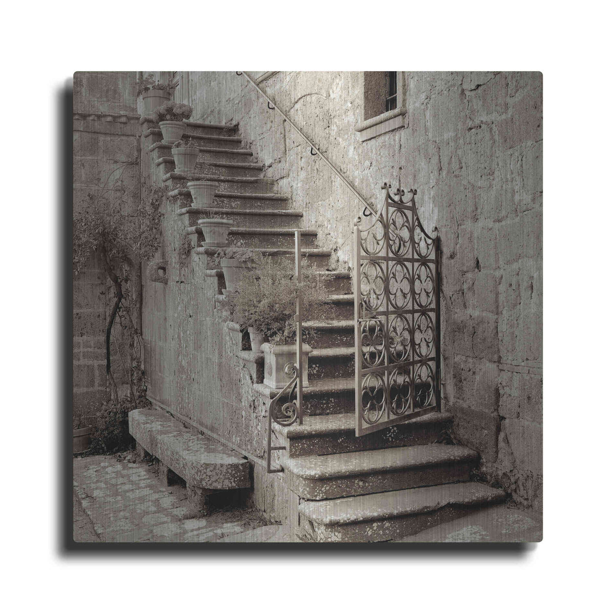 Luxe Metal Art 'Umbria Scala 1' by Alan Blaustein Metal Wall Art