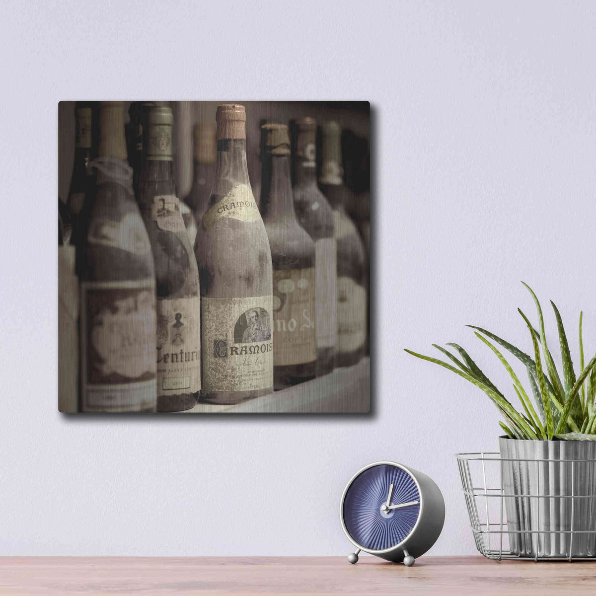 Luxe Metal Art 'Enoteca Cortona 2' by Alan Blaustein Metal Wall Art,12x12