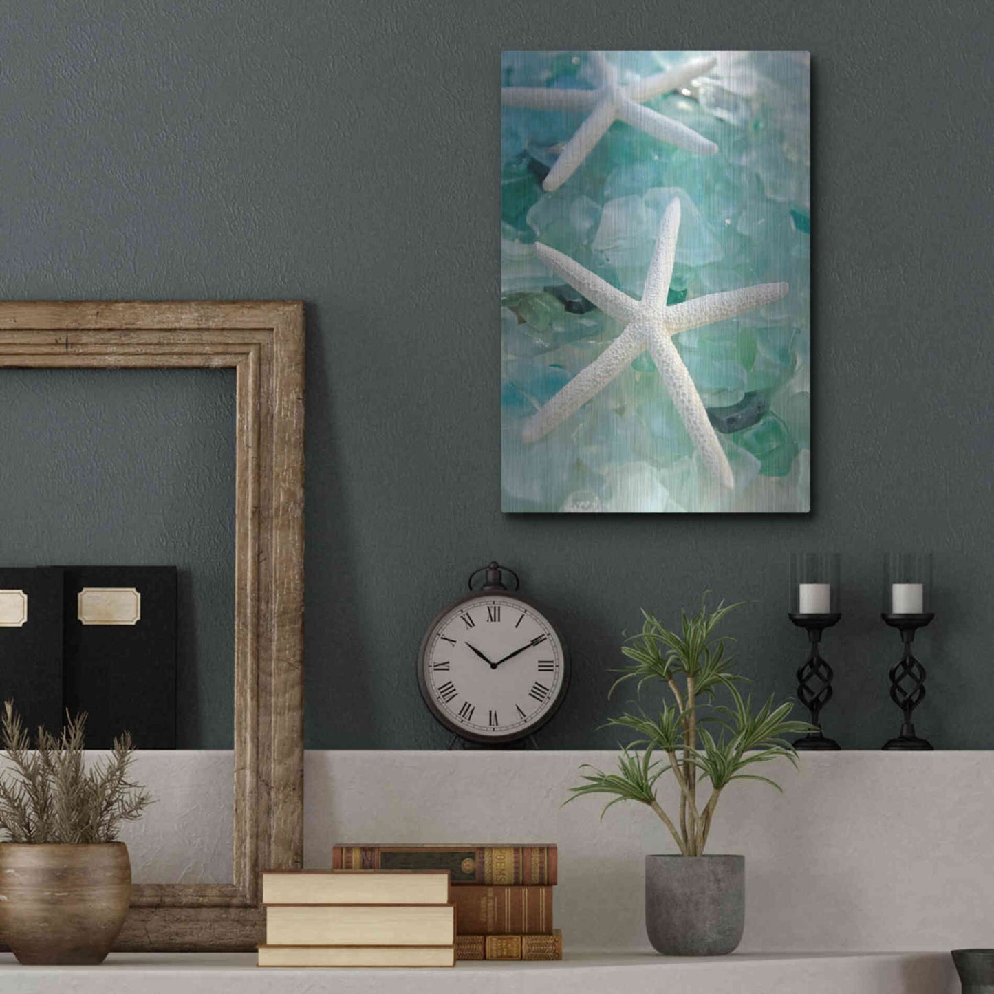 Luxe Metal Art 'Seaglass 1' by Alan Blaustein Metal Wall Art,12x16