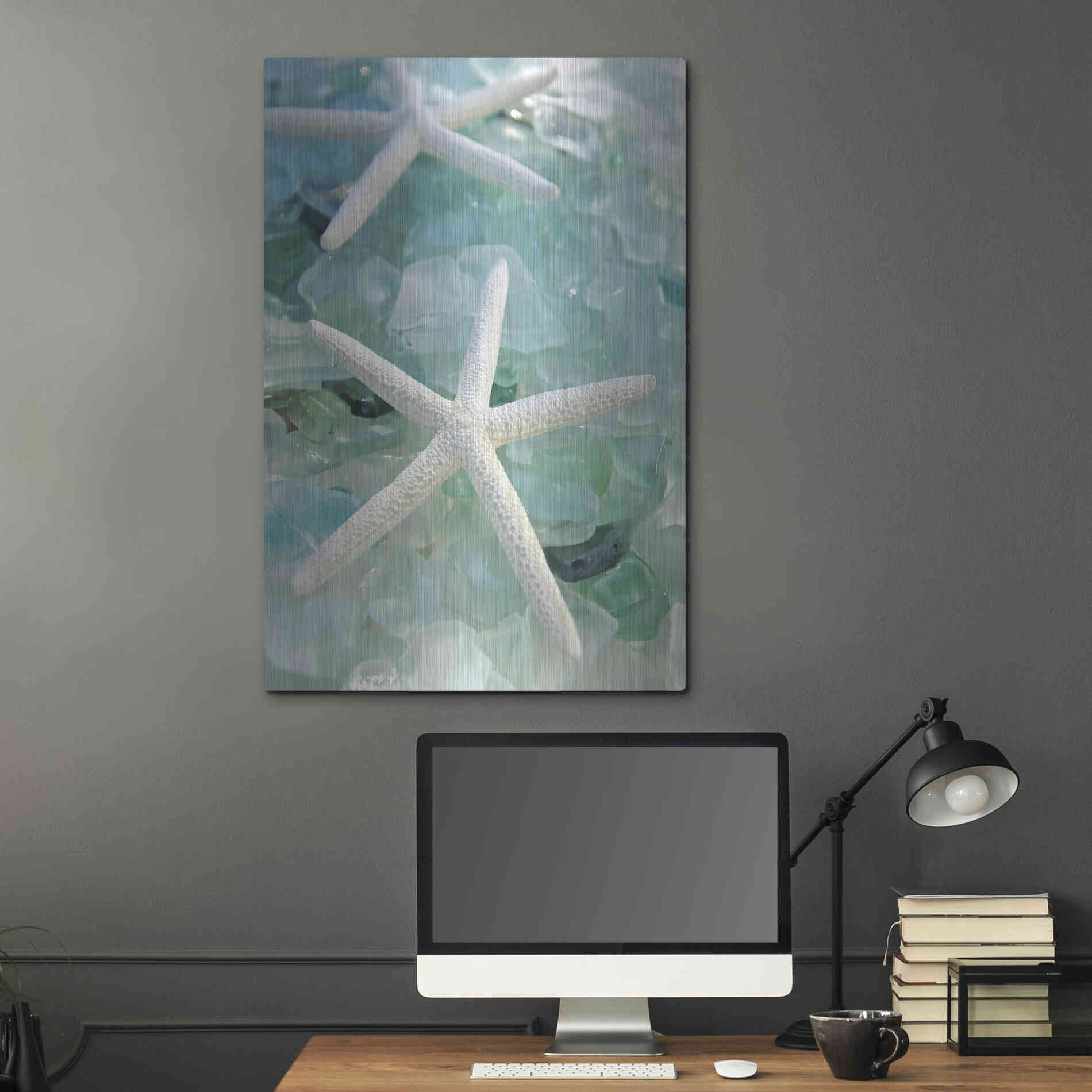 Luxe Metal Art 'Seaglass 1' by Alan Blaustein Metal Wall Art,24x36