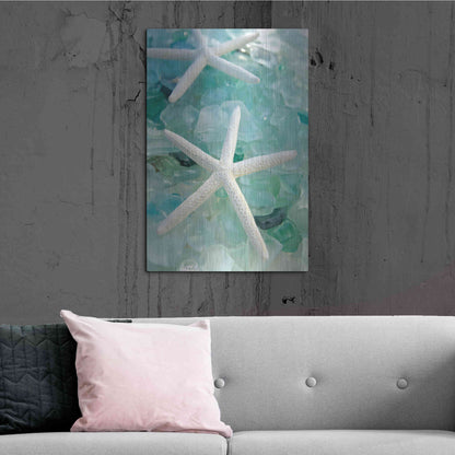 Luxe Metal Art 'Seaglass 1' by Alan Blaustein Metal Wall Art,24x36