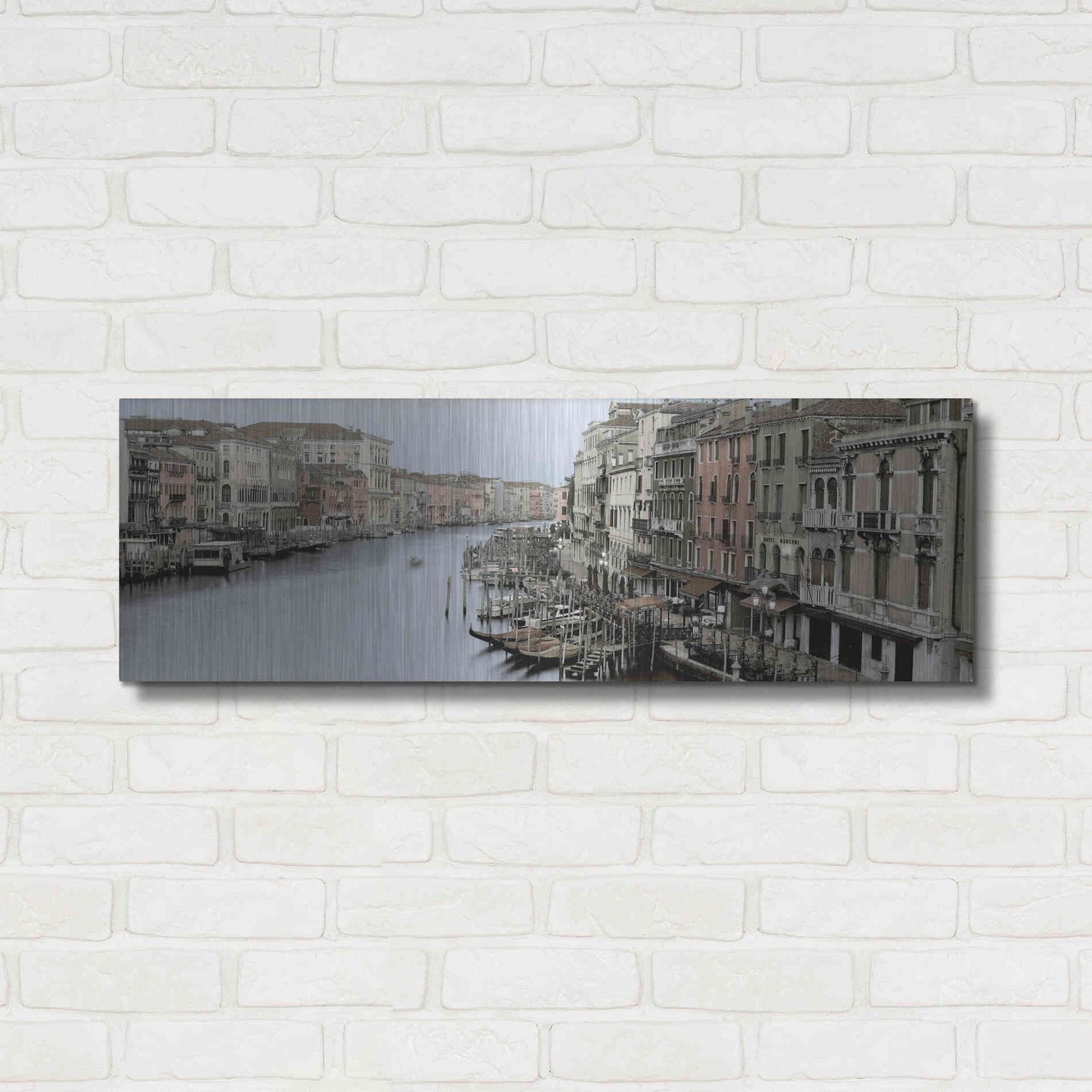 Luxe Metal Art 'Morning on the Grand Canal' by Alan Blaustein Metal Wall Art,36x12