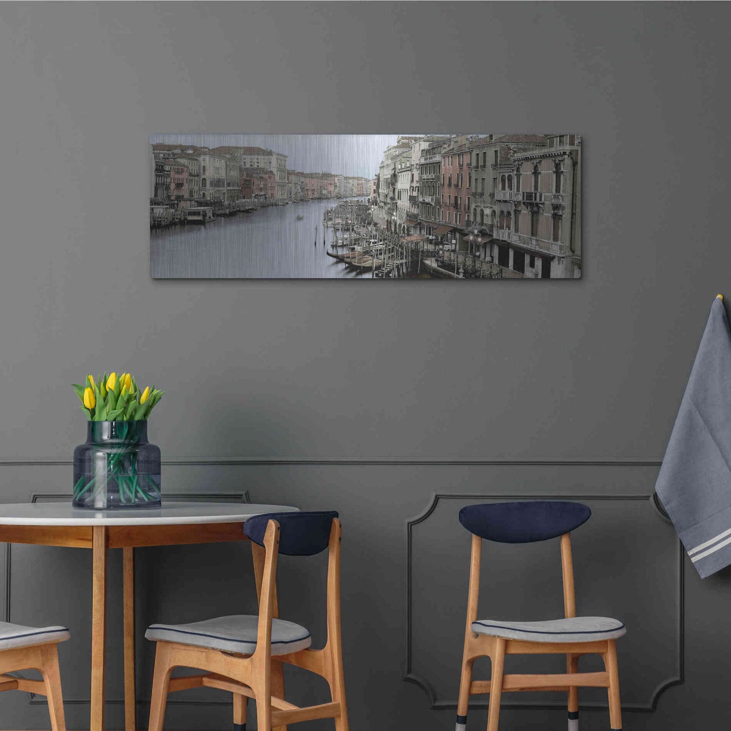 Luxe Metal Art 'Morning on the Grand Canal' by Alan Blaustein Metal Wall Art,48x16