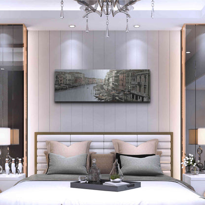 Luxe Metal Art 'Morning on the Grand Canal' by Alan Blaustein Metal Wall Art,48x16