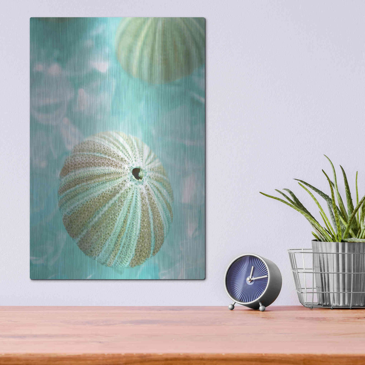 Luxe Metal Art 'Seaglass 4' by Alan Blaustein Metal Wall Art,12x16