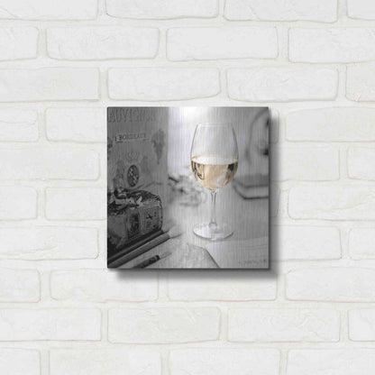 Luxe Metal Art 'Vin Blanc' by Alan Blaustein Metal Wall Art,12x12