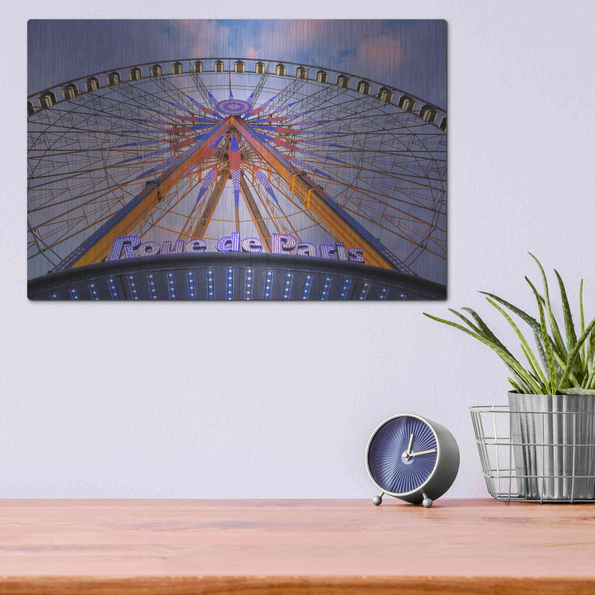 Luxe Metal Art 'Rue de Paris' by Alan Blaustein Metal Wall Art,16x12
