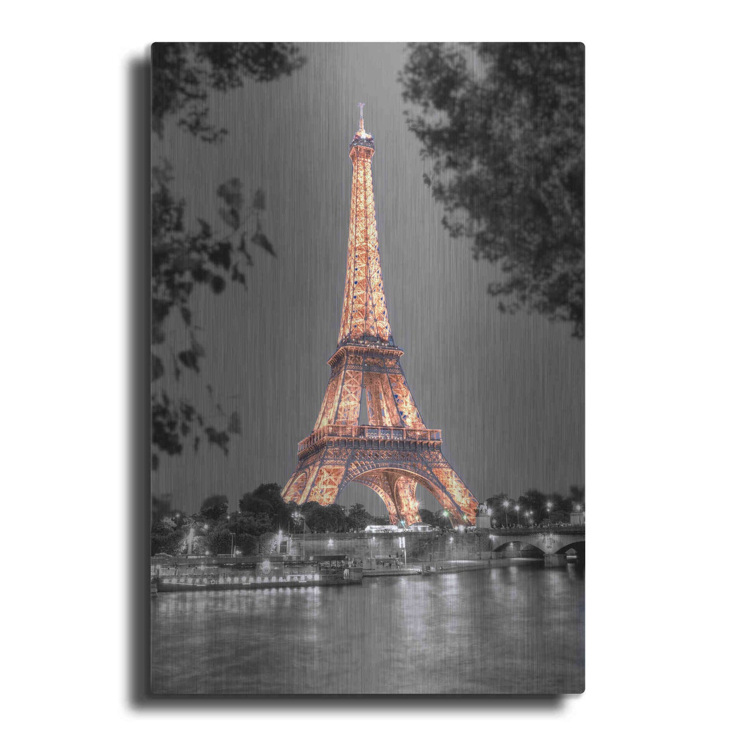 Luxe Metal Art 'Nuit sur la Seine' by Alan Blaustein Metal Wall Art