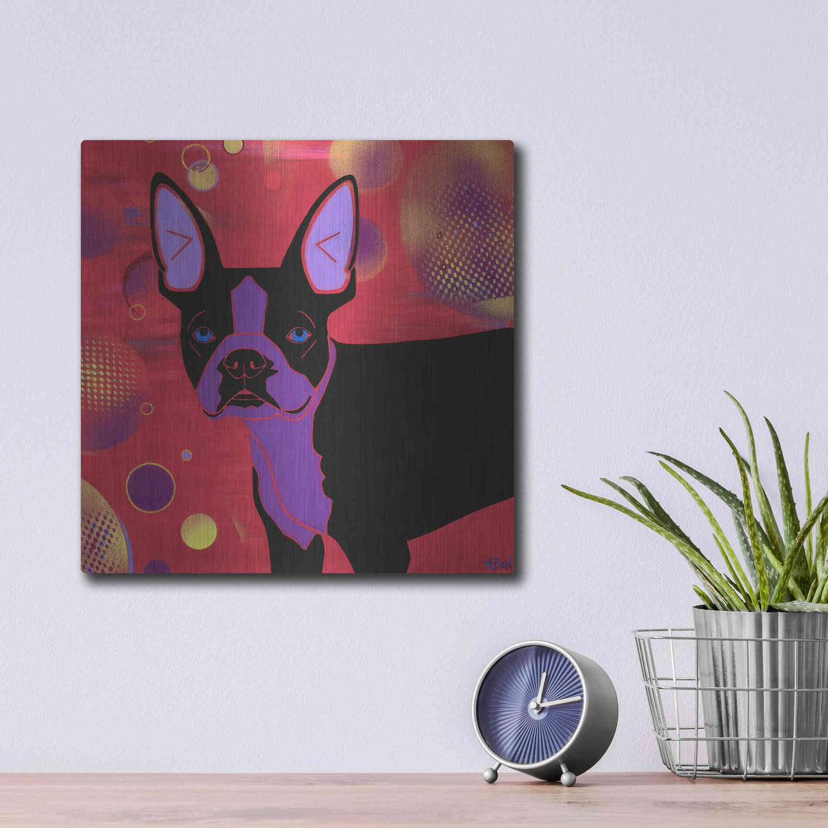 Luxe Metal Art 'Bubbly Boston' by Angela Bond Metal Wall Art,12x12