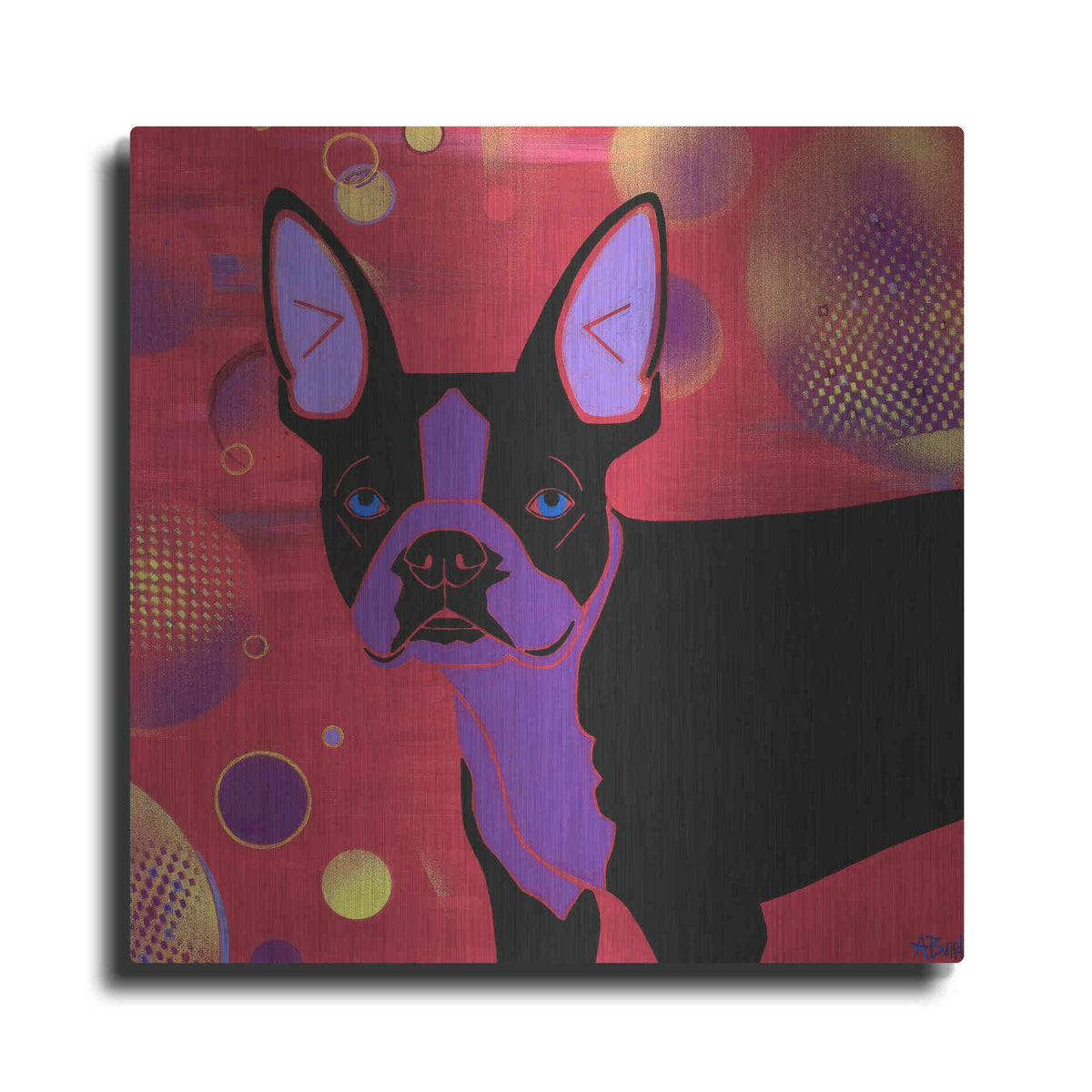 Luxe Metal Art 'Bubbly Boston' by Angela Bond Metal Wall Art