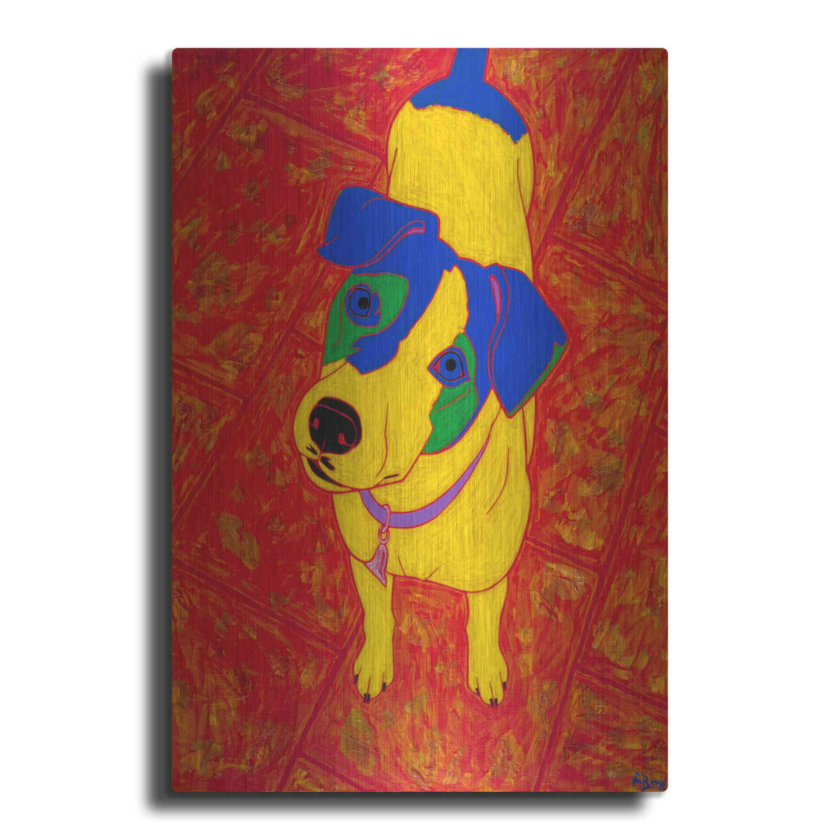 Luxe Metal Art 'Feisty Jack Russell' by Angela Bond Metal Wall Art