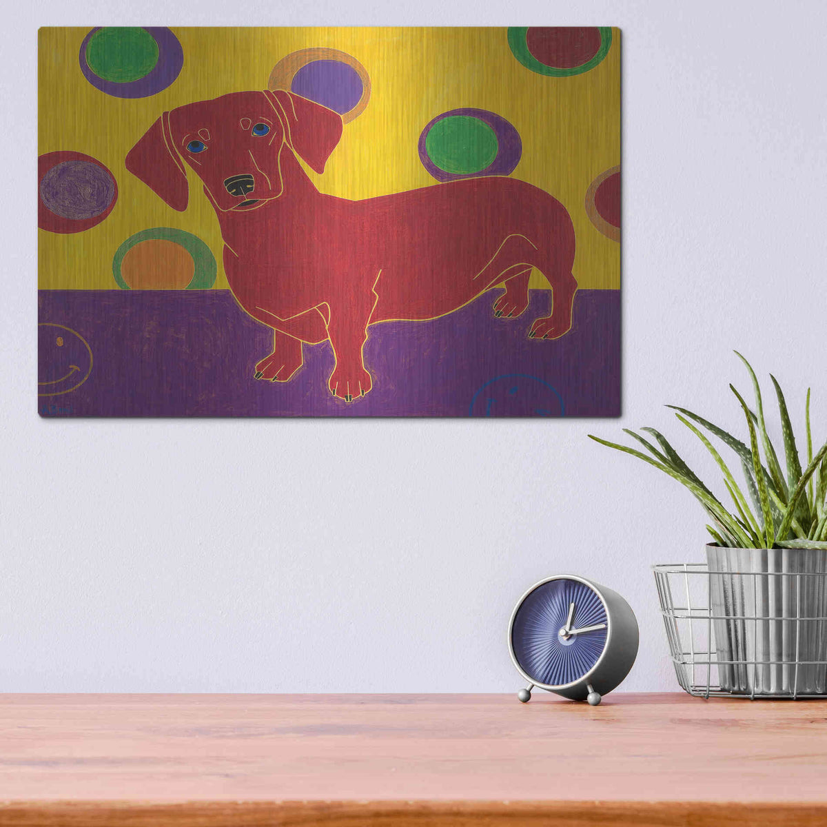 Luxe Metal Art 'Foot Long Fun III' by Angela Bond Metal Wall Art,16x12