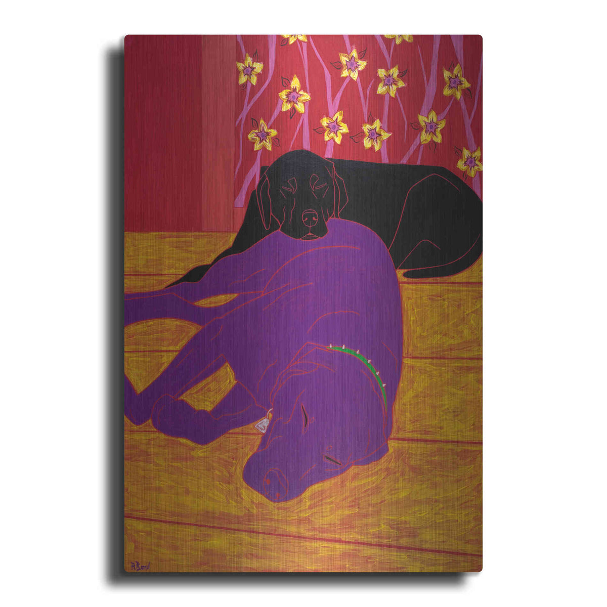 Luxe Metal Art 'Let Sleeping Dogs Lie' by Angela Bond Metal Wall Art