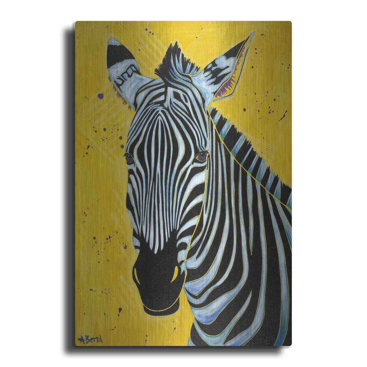 Luxe Metal Art 'Zebra' by Angela Bond Metal Wall Art