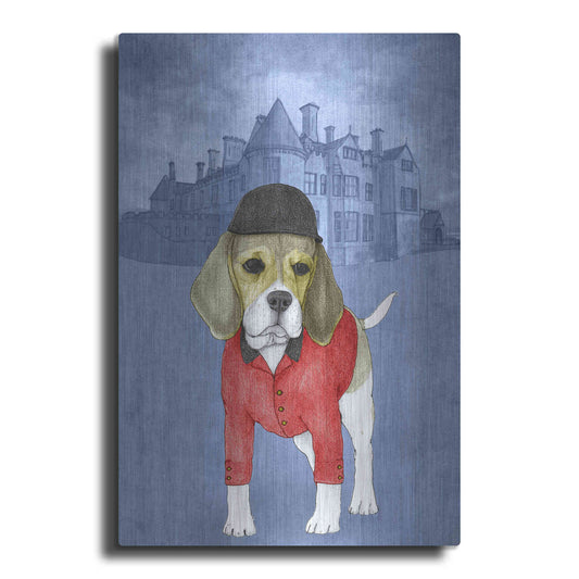 Luxe Metal Art 'Beagle with Beaulieu Palace' by Barruf Metal Wall Art