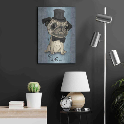 Luxe Metal Art 'Gentle Pug' by Barruf Metal Wall Art,16x24