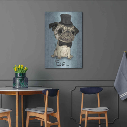 Luxe Metal Art 'Gentle Pug' by Barruf Metal Wall Art,24x36