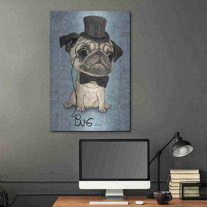 Luxe Metal Art 'Gentle Pug' by Barruf Metal Wall Art,24x36