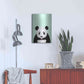 Luxe Metal Art 'Cute Panda' by Barruf Metal Wall Art,16x24