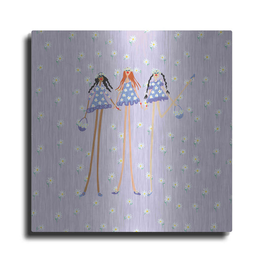 Luxe Metal Art 'Flower Girls' by Caroline Benchétrit Metal Wall Art