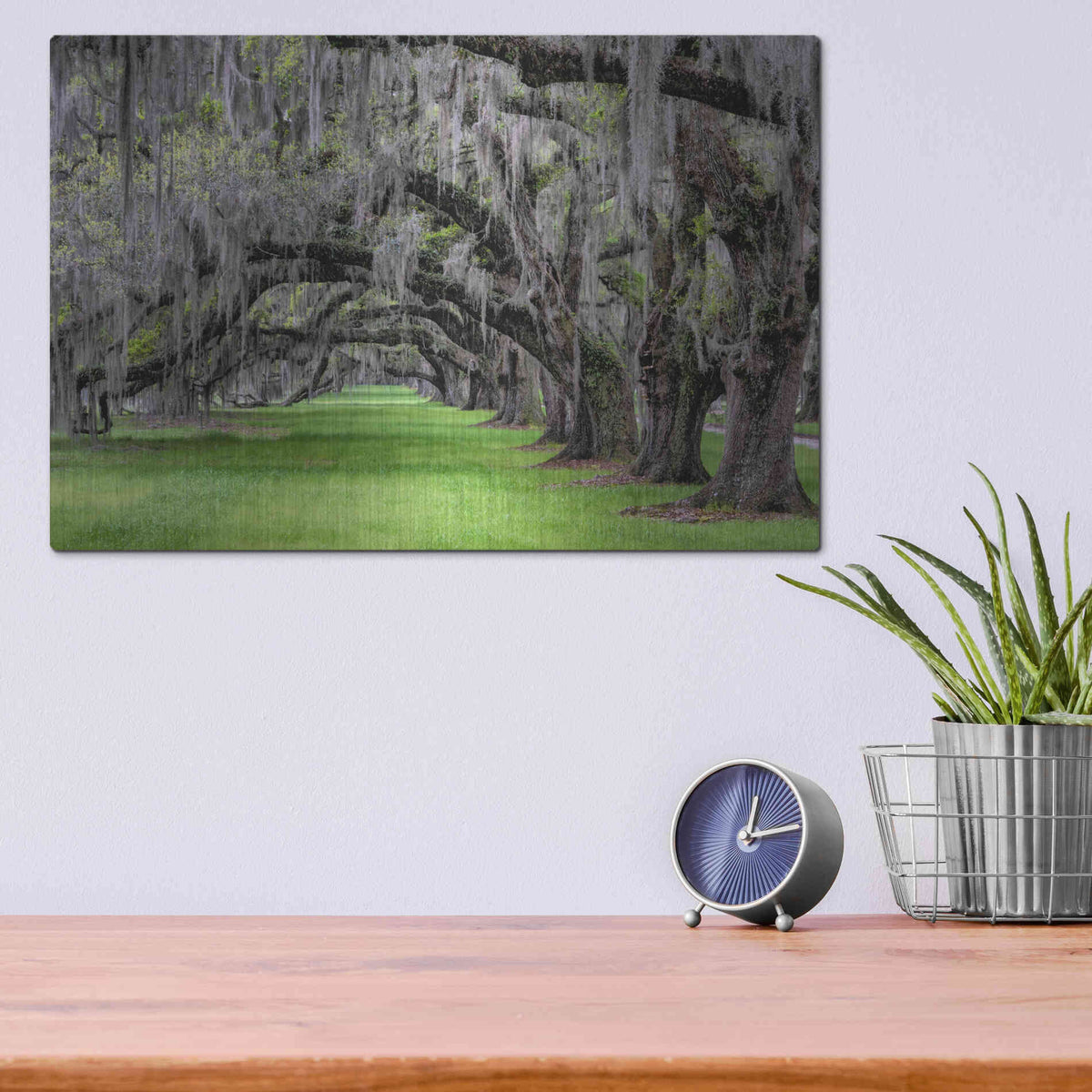 Luxe Metal Art 'Hanging to the Left' by Daniel Burt Metal Wall Art,16x12