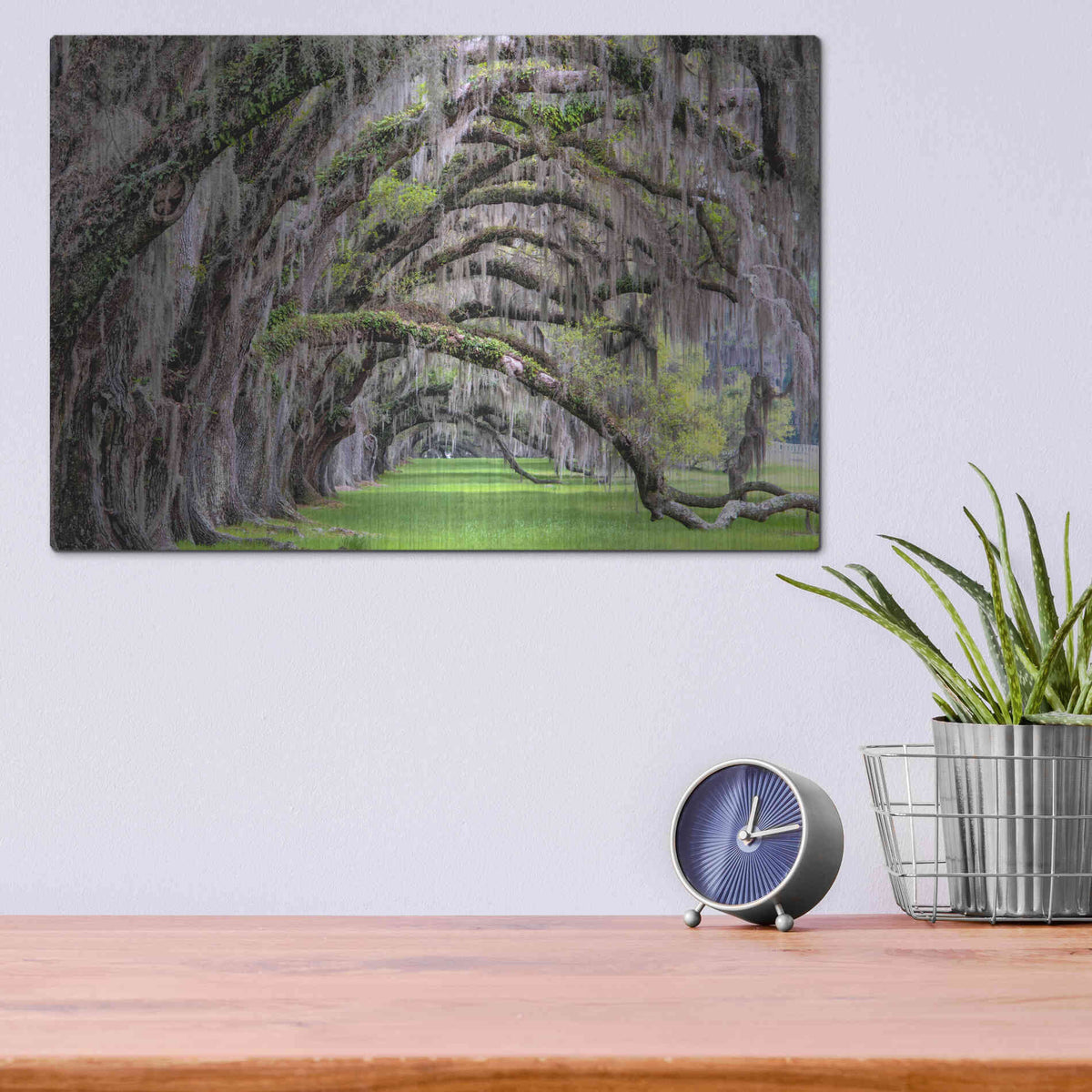 Luxe Metal Art 'Hanging to the Right' by Daniel Burt Metal Wall Art,16x12