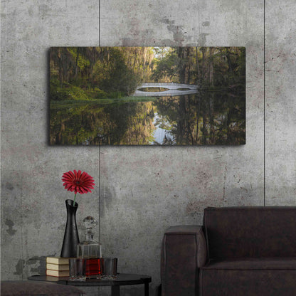 Luxe Metal Art 'Long White Bridge' by Daniel Burt Metal Wall Art,48x24