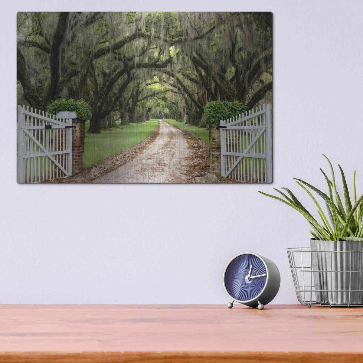 Luxe Metal Art 'Plantation Road' by Daniel Burt Metal Wall Art,16x12