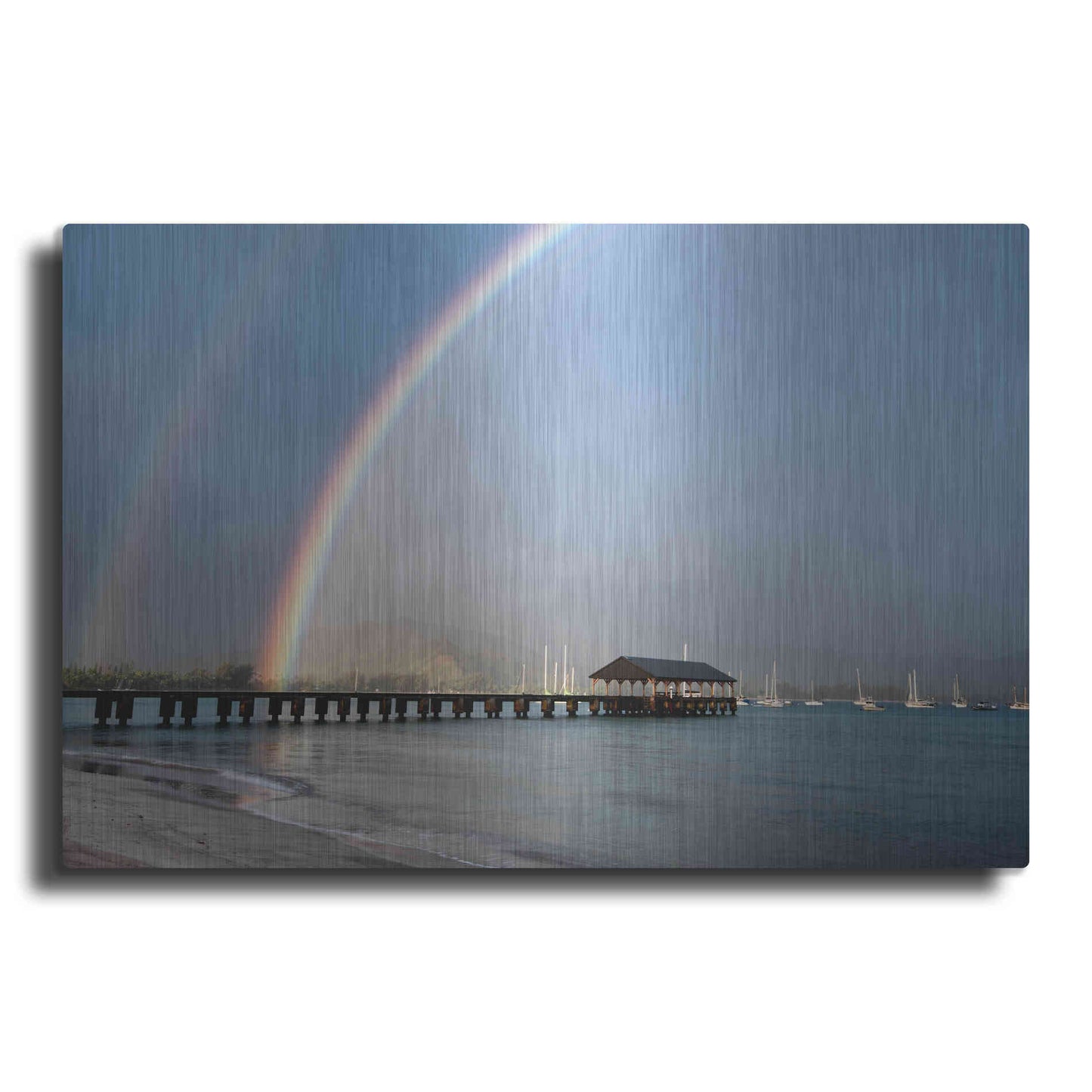 Luxe Metal Art 'Rainbows at Hanalei' by Daniel Burt Metal Wall Art