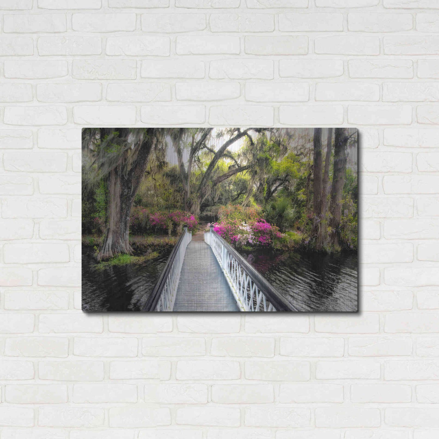 Luxe Metal Art 'The Garden Bridge' by Daniel Burt Metal Wall Art,36x24