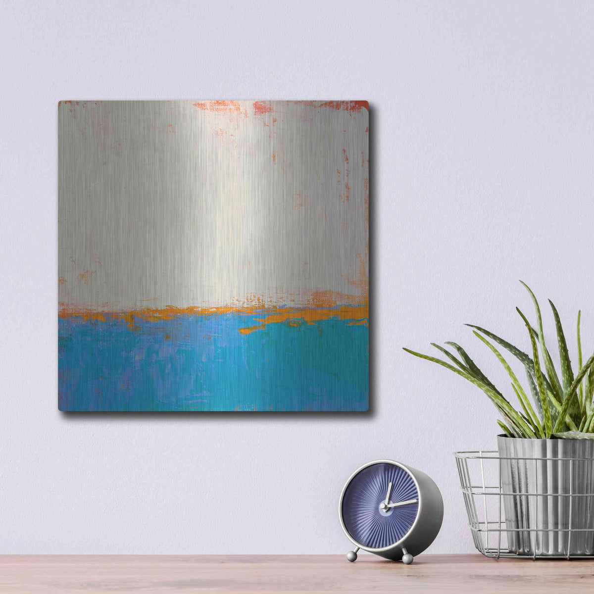 Luxe Metal Art 'Calm Seas' by Don Bishop Metal Wall Art,12x12
