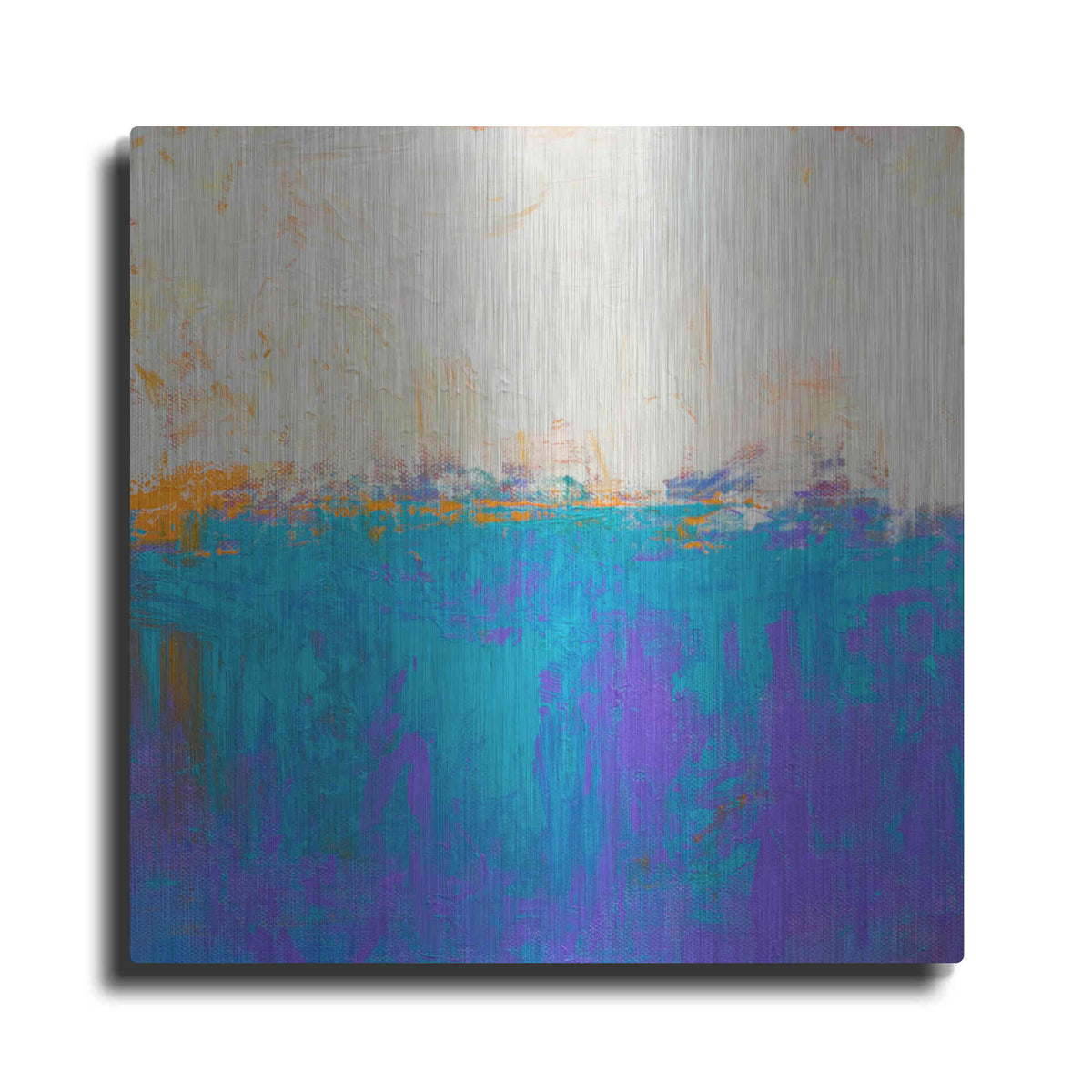 Luxe Metal Art 'Orange Spark' by Don Bishop Metal Wall Art