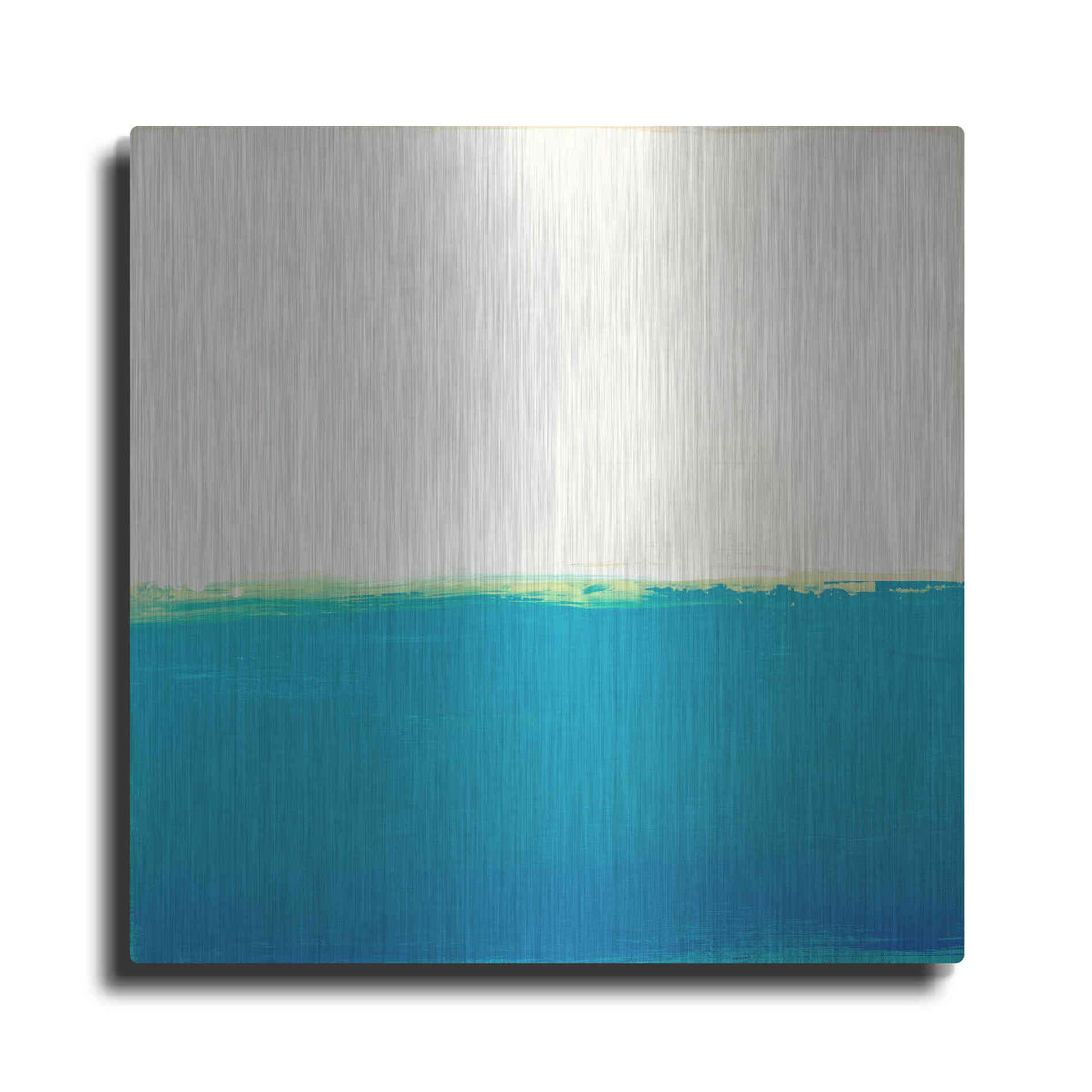 Luxe Metal Art 'Turquoise Sea' by Don Bishop Metal Wall Art