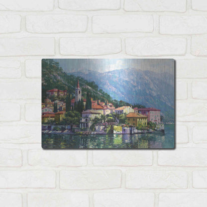 Luxe Metal Art 'Reflections of Lake Como' by Howard Behrens Metal Wall Art,16x12