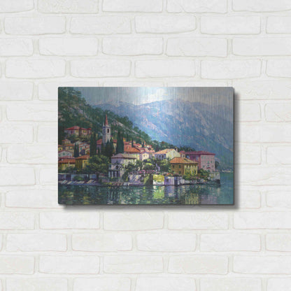 Luxe Metal Art 'Reflections of Lake Como' by Howard Behrens Metal Wall Art,24x16