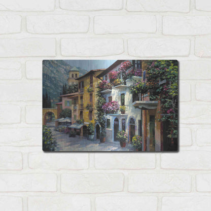 Luxe Metal Art 'Village Hideaway' by Howard Behrens Metal Wall Art,16x12